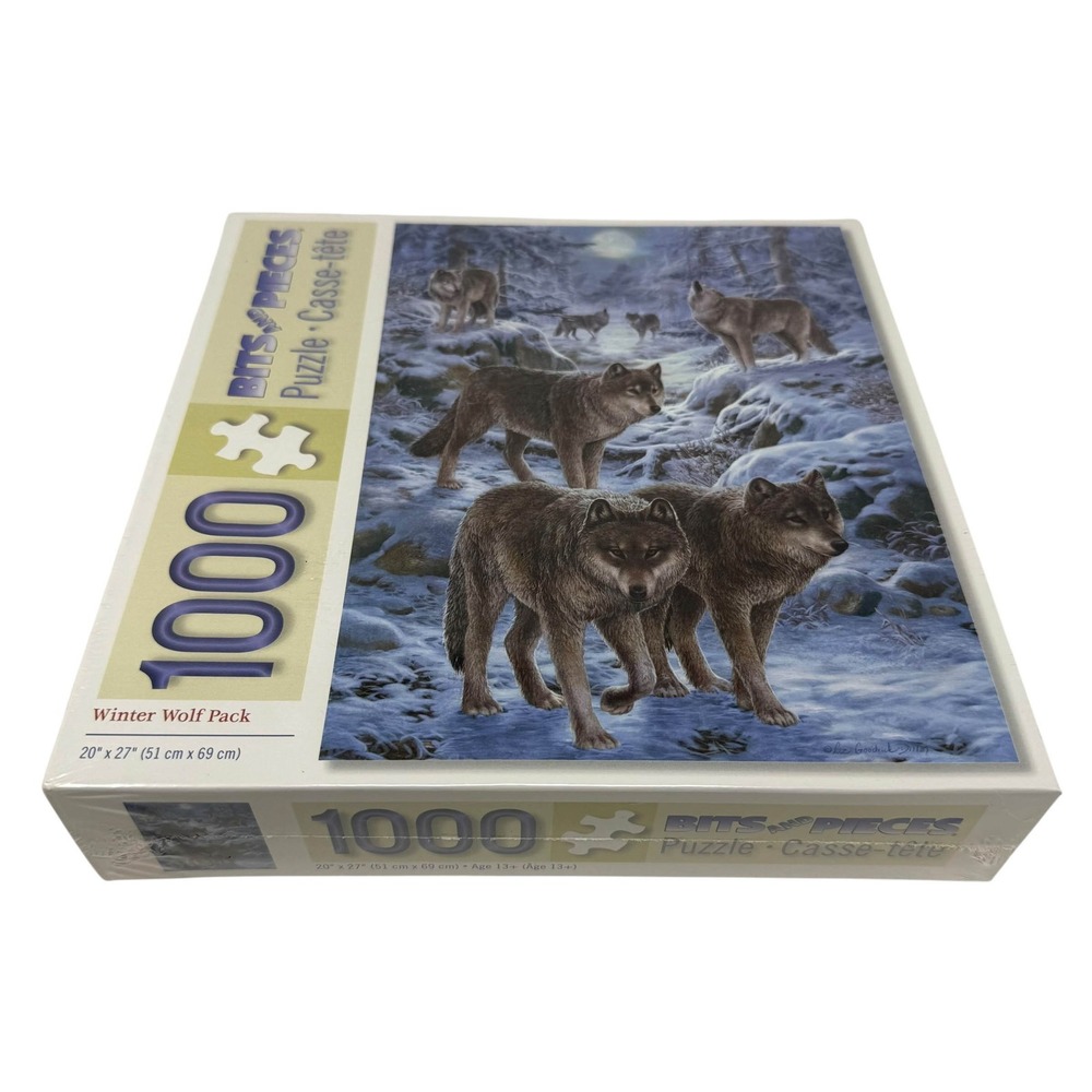 Bits And Pieces Winter Wolf Pack 1000 Piece Puzzle Liz Goodrick Dillon New